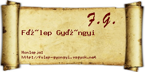 Fülep Gyöngyi névjegykártya