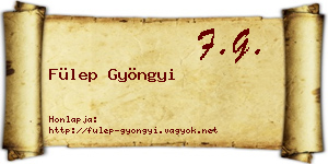 Fülep Gyöngyi névjegykártya