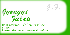 gyongyi fulep business card